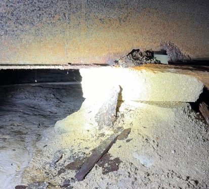 a duct in a mobile home